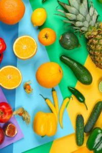 fruits et légumes entiers pour la santé et la peau